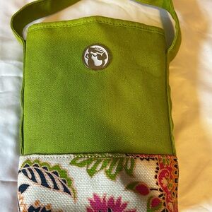 Spartina 449 Double Wine Bottle Caddy Bag Vibrant Green Floral